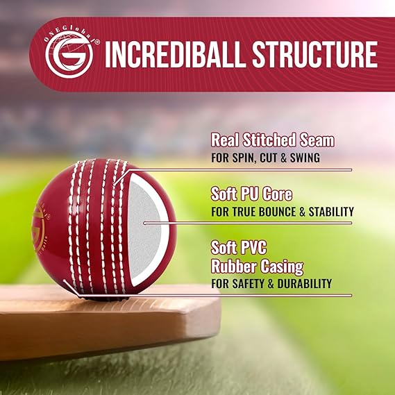 Soft Rubber Cricket Ball for Practice | Outdoor & Indoor Practice Cricket Ball with Core
