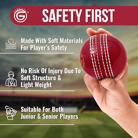 Soft Rubber Cricket Ball for Practice | Outdoor & Indoor Practice Cricket Ball with Core